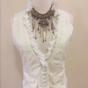 NWOT Lucy Paris Ruffle Collar Top